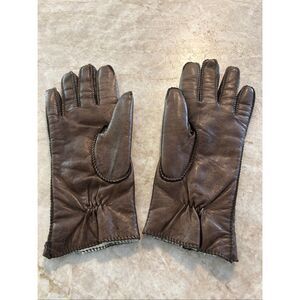 Brown Deerskin Fleece Lined Woman’s Gloves